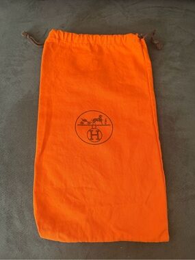 Hermès Orange Drawstring Dust Bag
